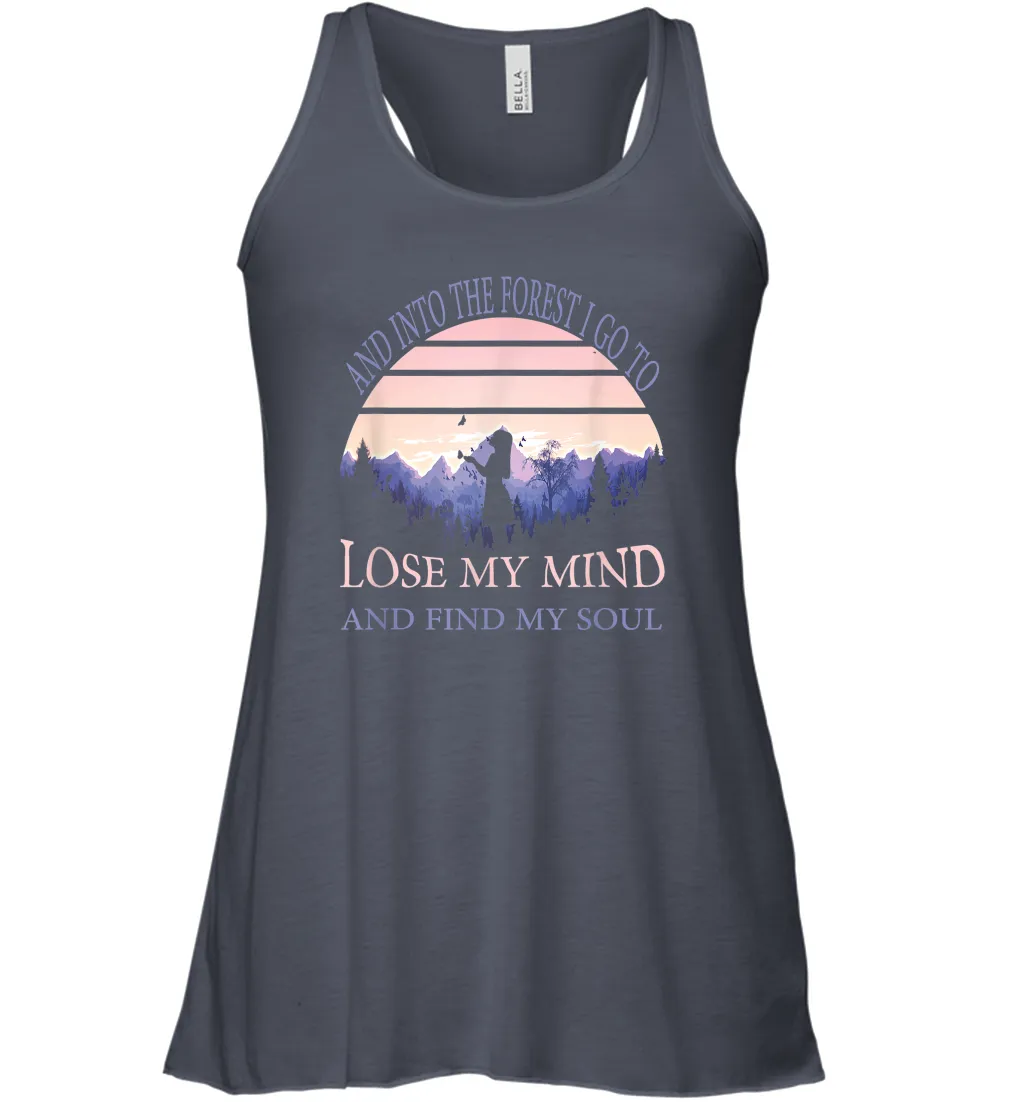 And into the forest I go to lose my mind and find my soul Tee Graphic Women Racerback Tank