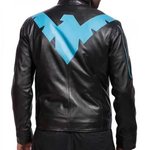 Batman Arkham Knight Nightwing Dick Grayson Leather Costume Jacket