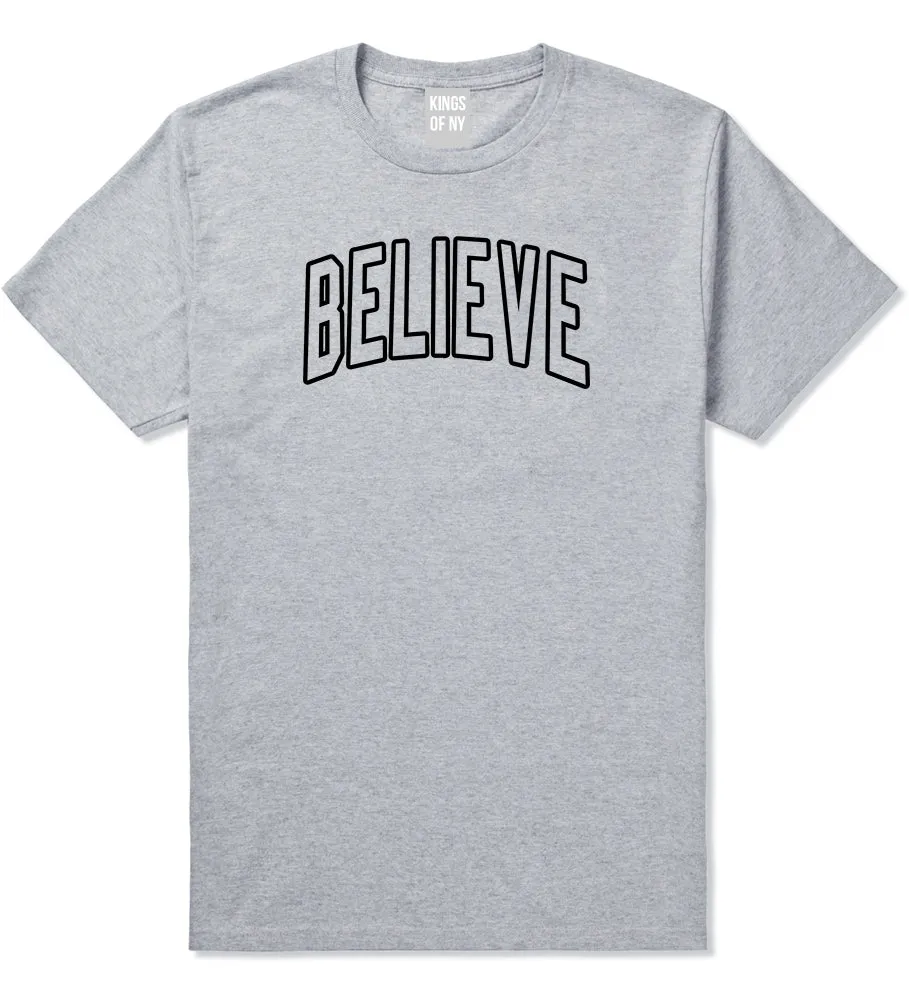 Believe Outline Mens T-Shirt