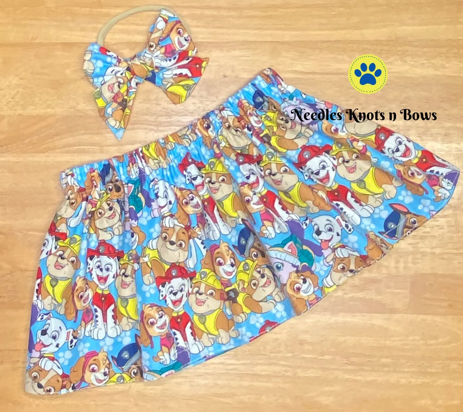 Blue Paw Patrol Skirt for Baby Girls, Toddler Skirt