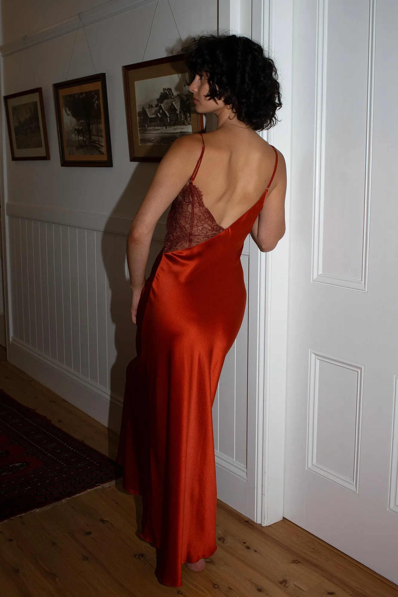 Cascading Lace Maxi Dress