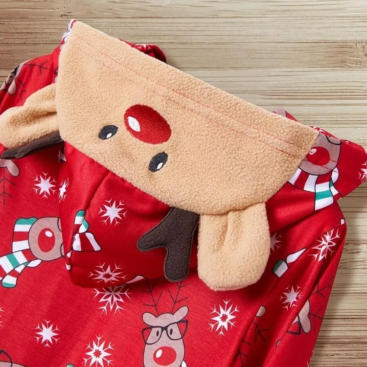 Christmas Cartoon Printed Onesie Family Pajamas Set