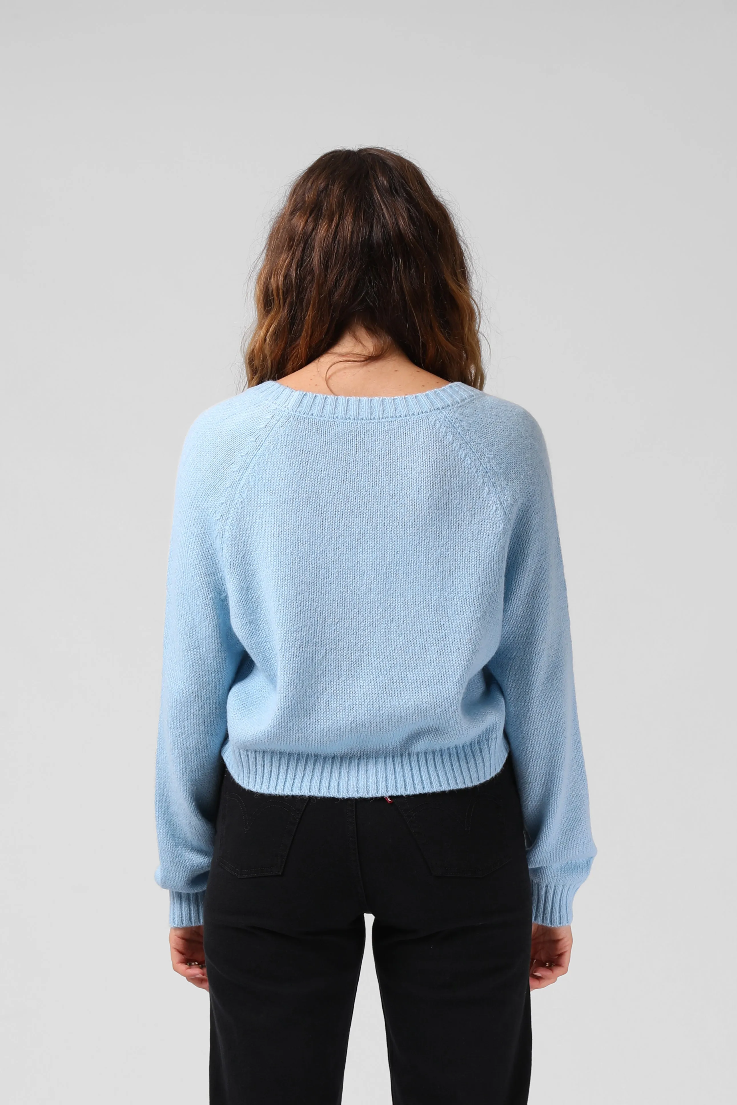 Cropped Cardigan - Sky Blue