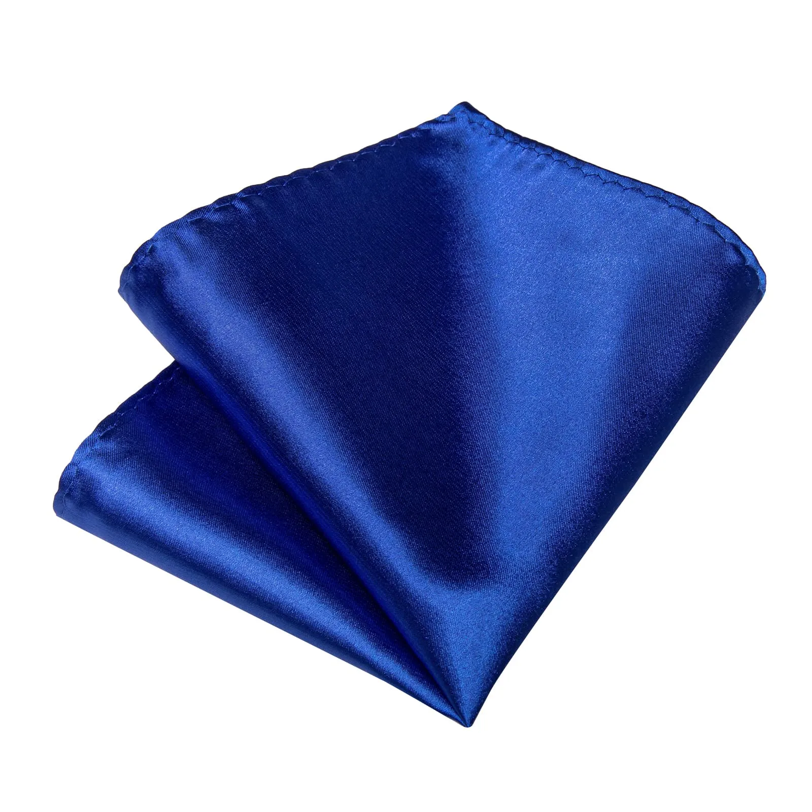 DiBanGu Silk Tie Azure Blue Solid Mens Formal Business Tie Handkerchief Cufflinks Set