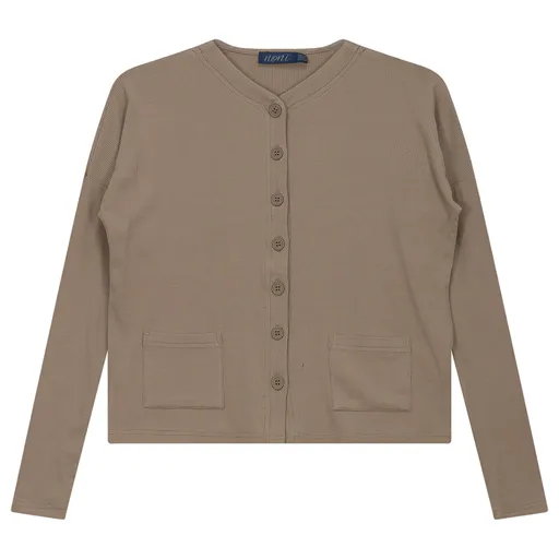 DROP SHOULDER CROPPED CARDIGAN