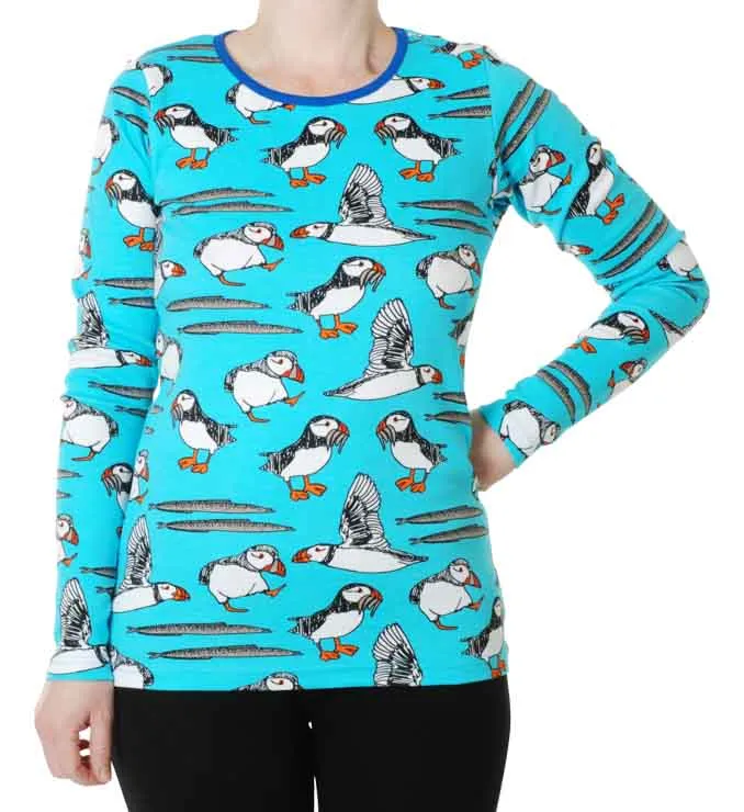 DUNS Long Sleeved T-shirt Adult - Puffin Blue Atoll
