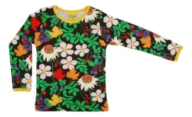DUNS Long Sleeved T-shirt - Autumn Flower Brown
