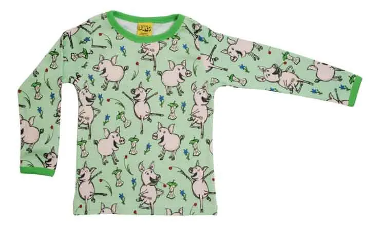 DUNS Long Sleeved T-shirt - Dancing Pig Green