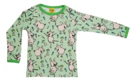 DUNS Long Sleeved T-shirt - Dancing Pig Green