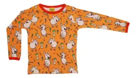 DUNS Long Sleeved T-shirt - Dancing Pig Orange