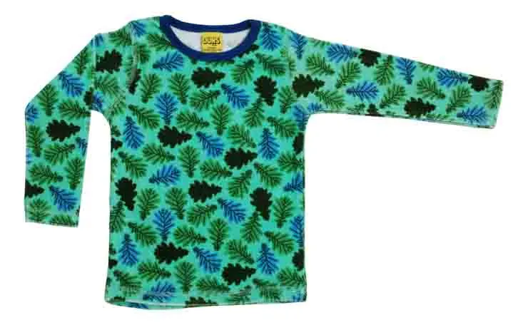 DUNS Long Sleeved T-shirt - Leaf Opal Velour