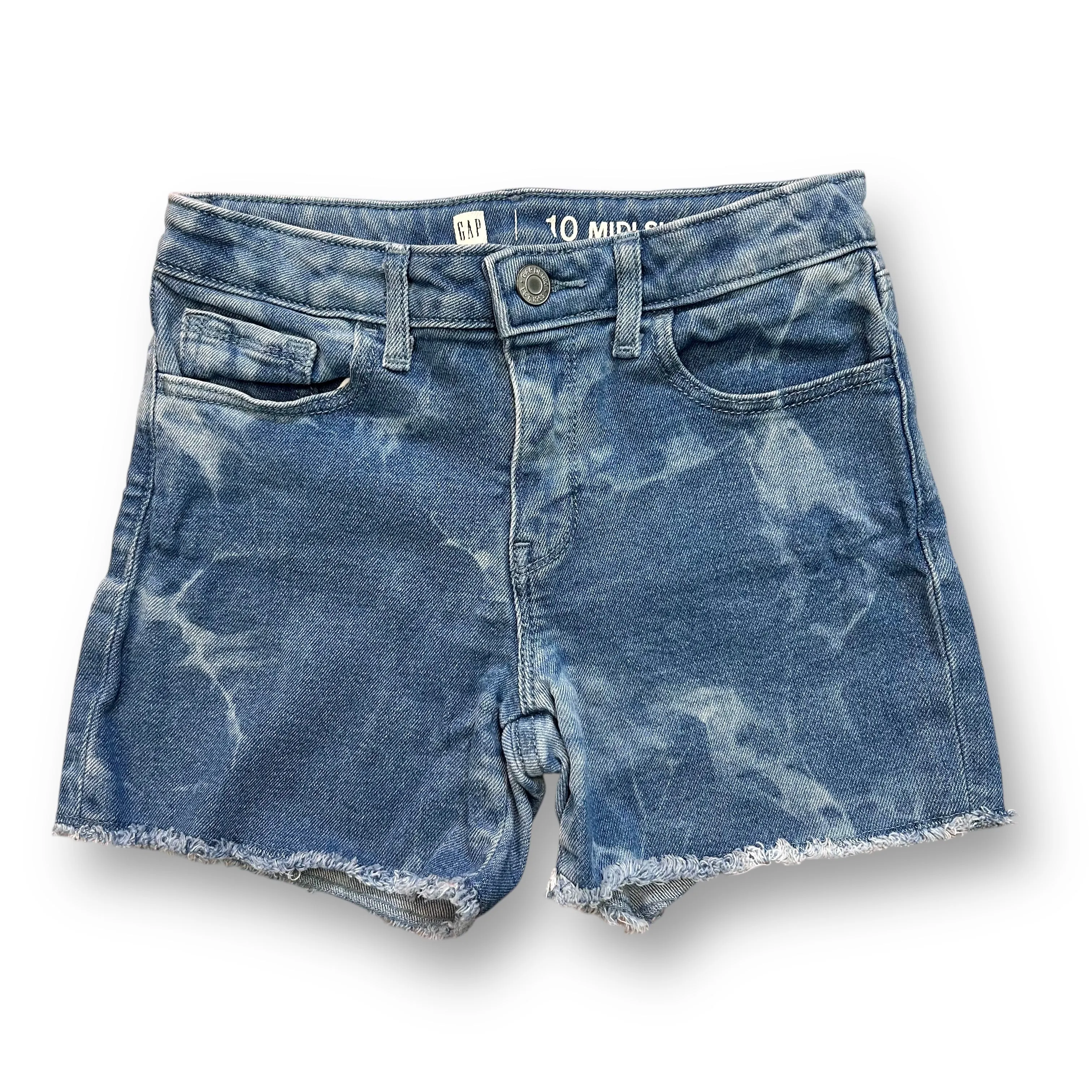Girls Gap Size 10 Stonewashed Denim Midi Short Jean Shorts
