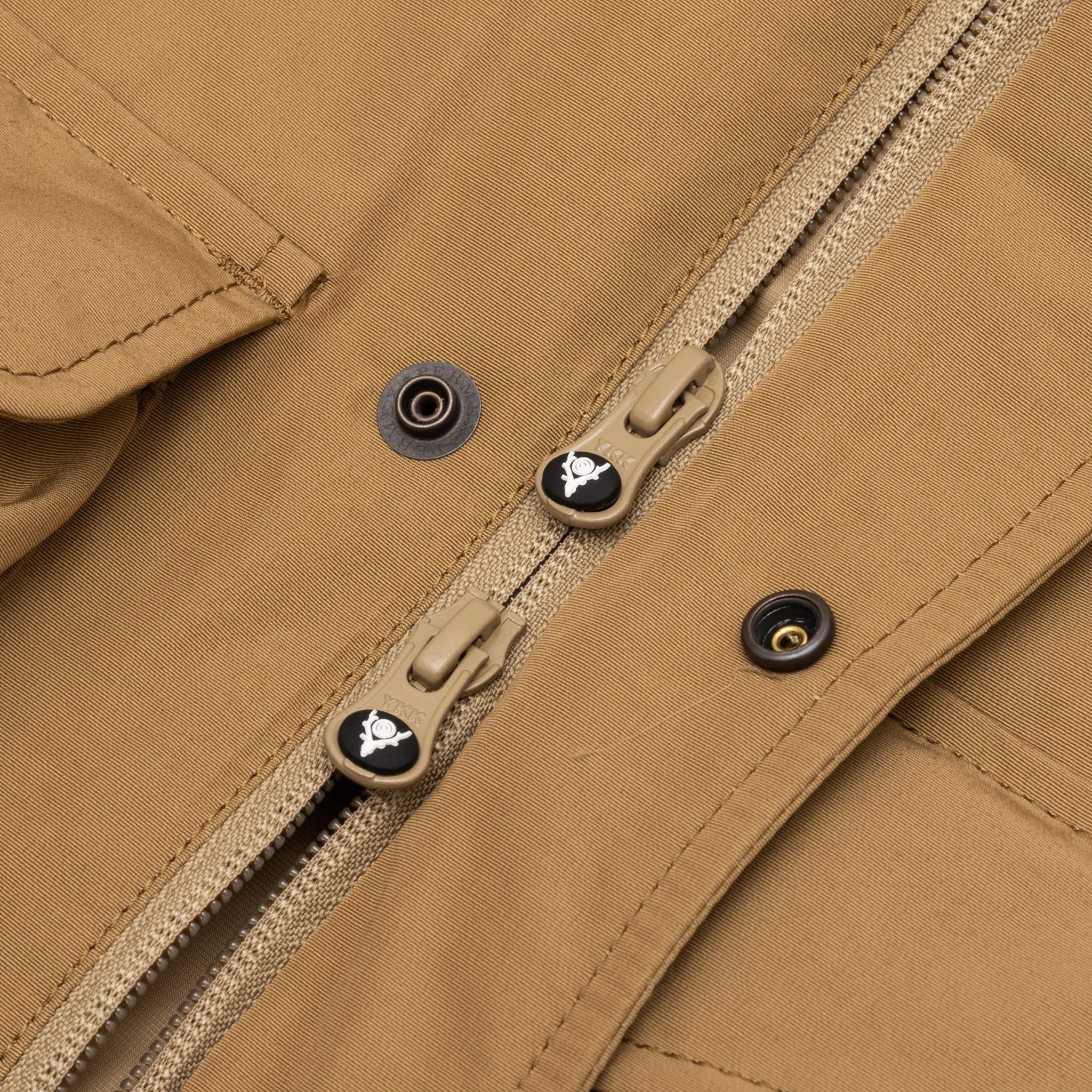 GROSGRAIN MULTI-POCKET ZIPPED DOWN VEST