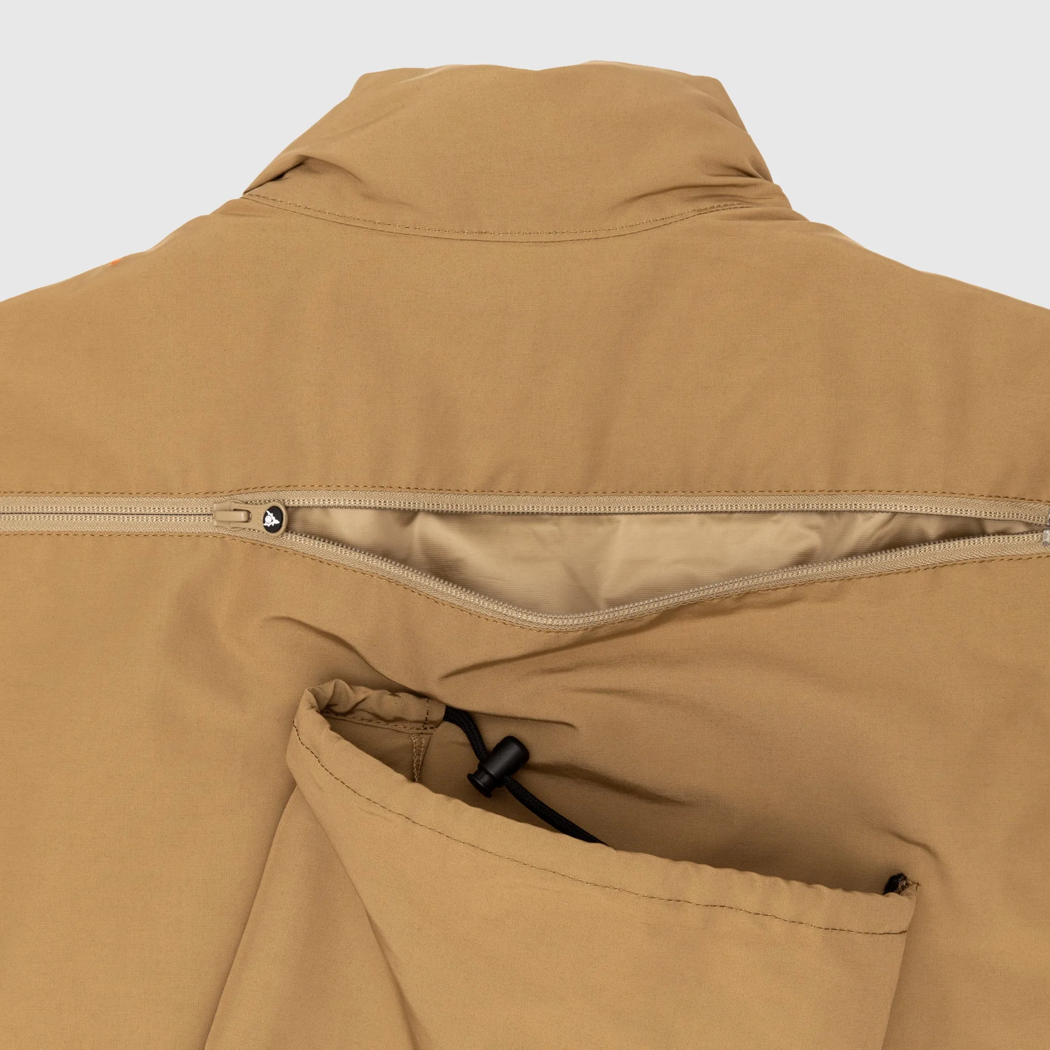 GROSGRAIN MULTI-POCKET ZIPPED DOWN VEST