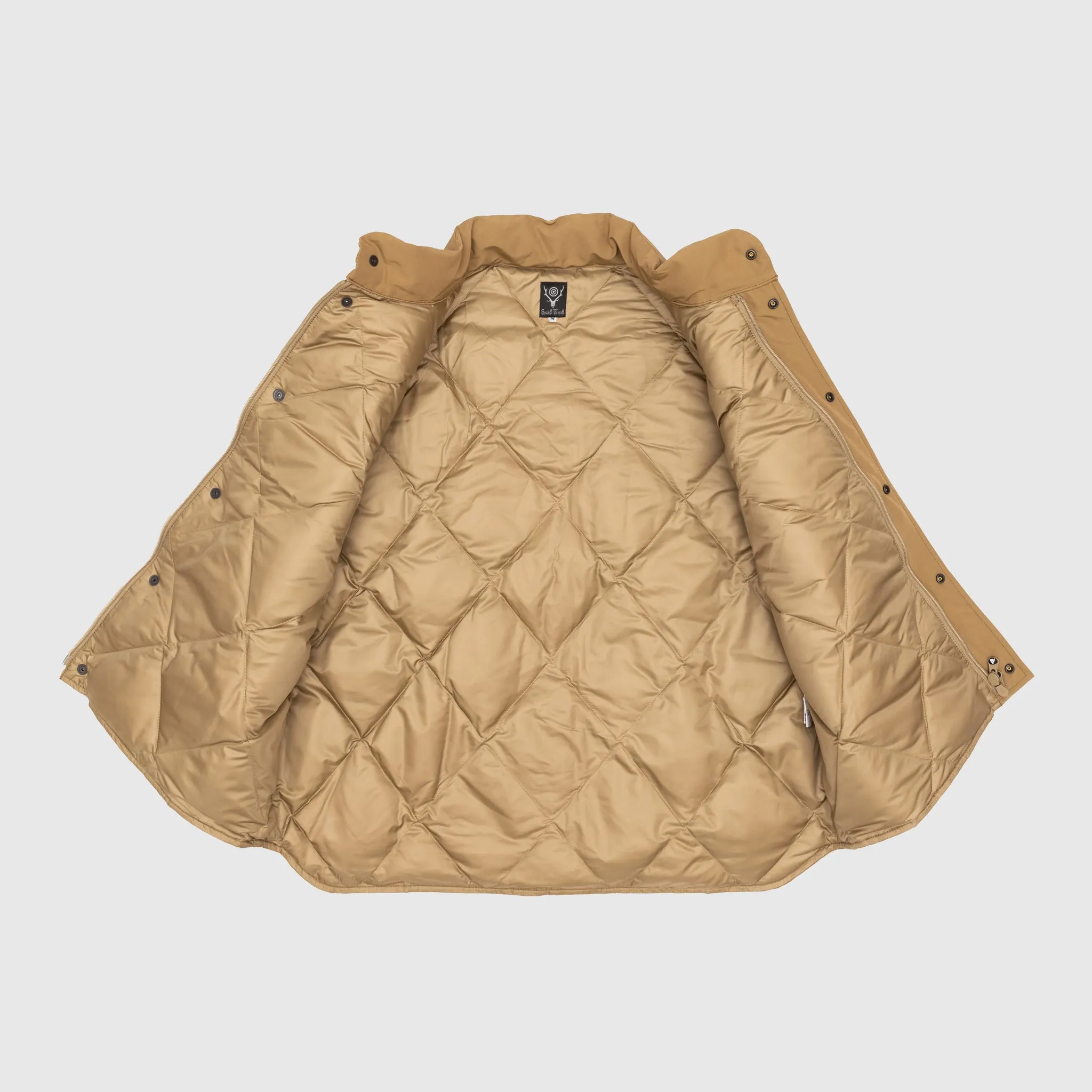 GROSGRAIN MULTI-POCKET ZIPPED DOWN VEST