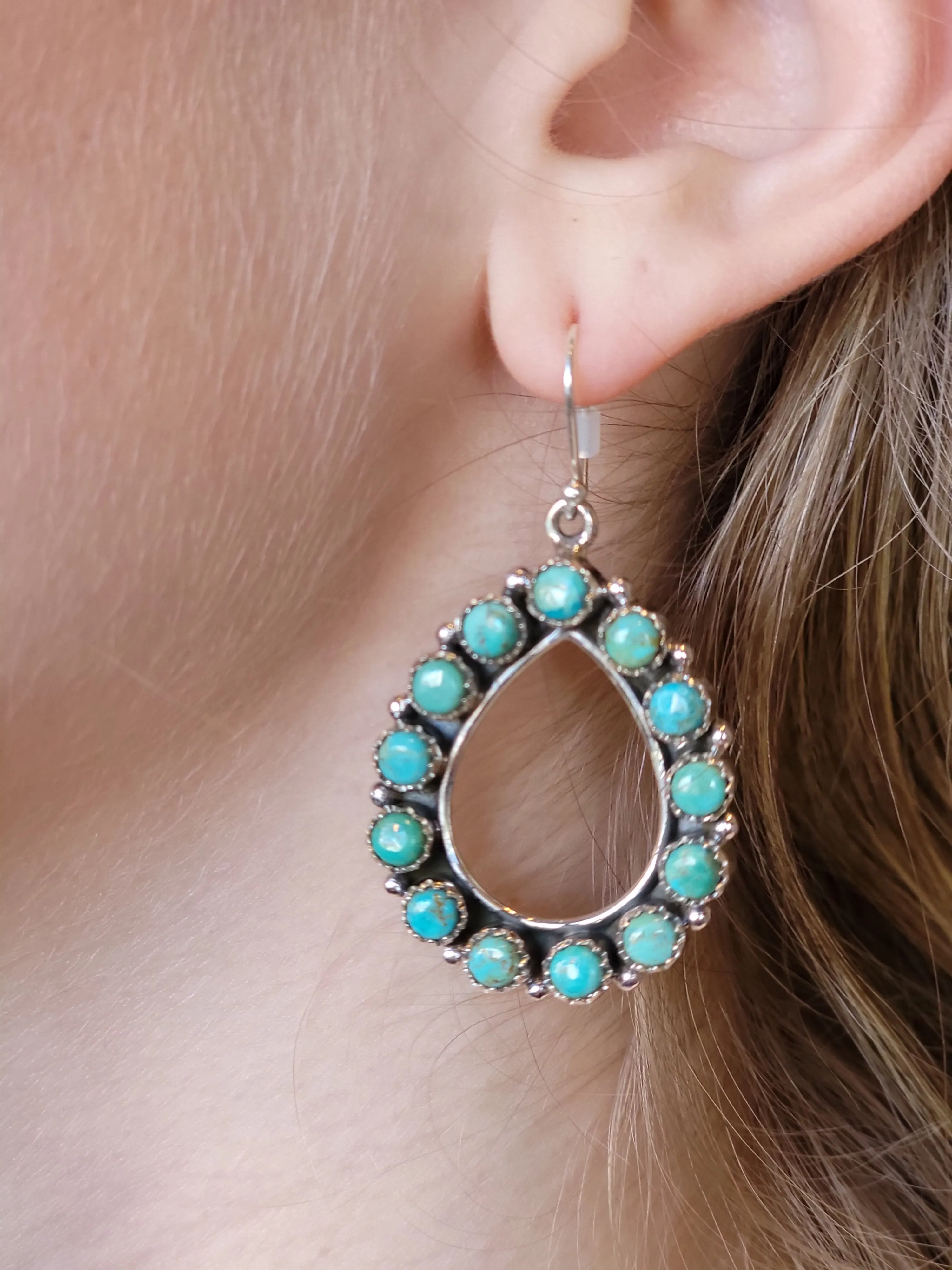 Hitch Authentic Turquoise Teardrop Earrings ✙ON SALE NOW: 40% OFF✙