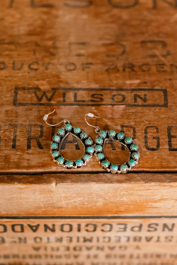 Hitch Authentic Turquoise Teardrop Earrings ✙ON SALE NOW: 40% OFF✙