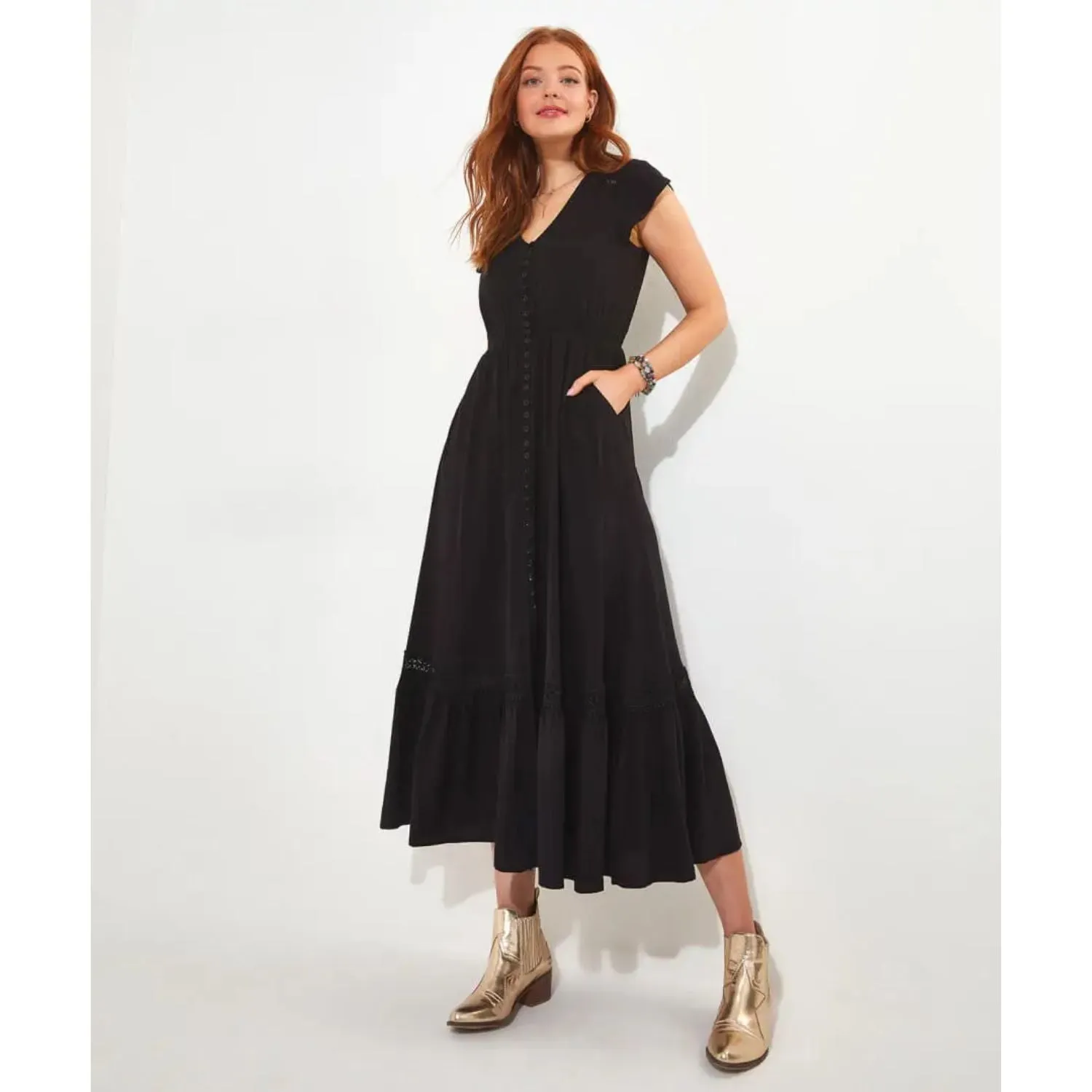 Joe Browns 12 Black The Ultimate Boho Maxi Dress
