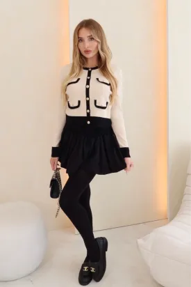 Kelly cream button through cardigan