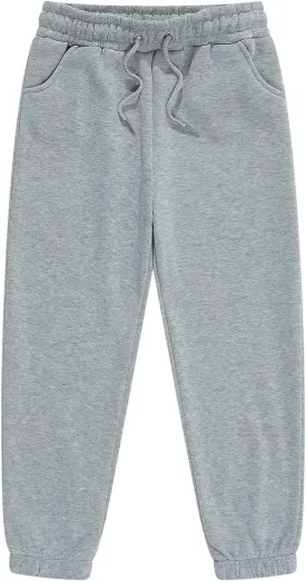 Kids Boys Jogger Pants Toddler Boys' Drawstring Elastic Waist Cotton Solid Pants Casual Sweatpants 1PCS Set