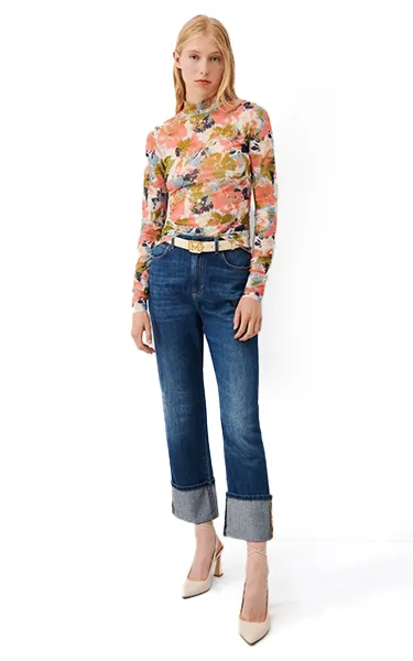 Marella Tulle Floral Top