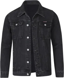 Men'S Denim Jackets Distressed Vintage Jean Jacket Single Breasted Windbreaker Slim Fit Denim Jacket Men Outerwear Coat