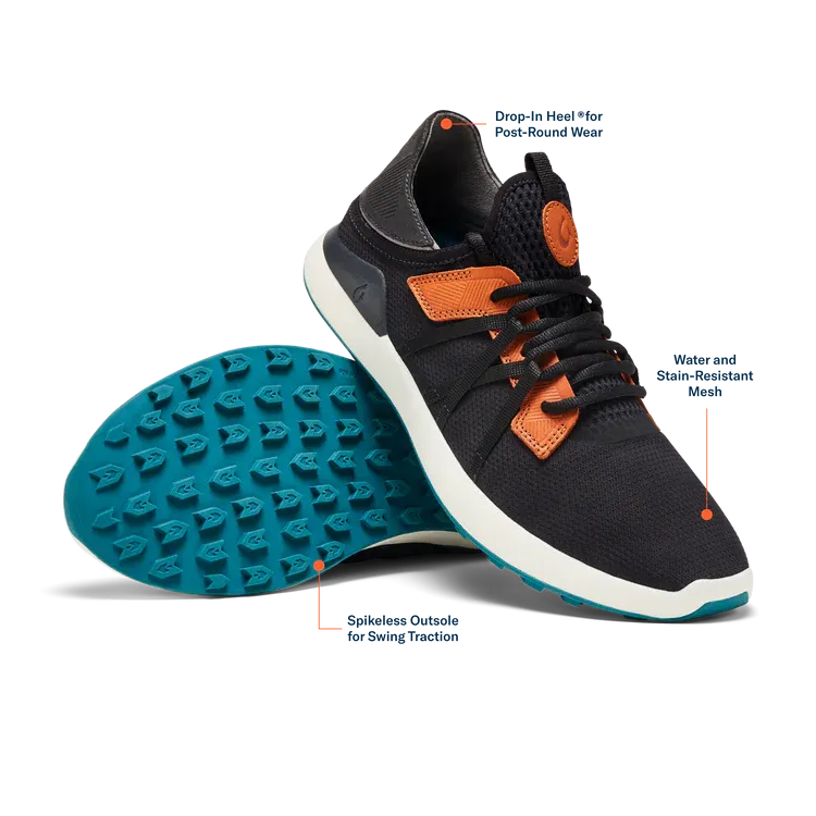 Men's Olukai Manele Color: Black / Dark Shadow