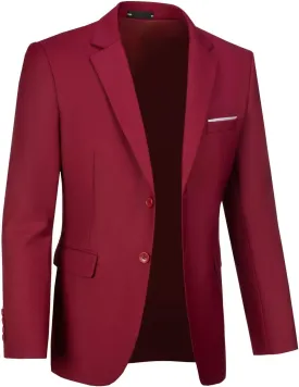 Mens Suit Jackets Casual Two Button Slim Fit Blazers Suit Separates Coat Sport Coats with Pockets for Wedding Prom Party
