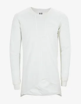 Milk White Long Sleeved Bonded T Shirt