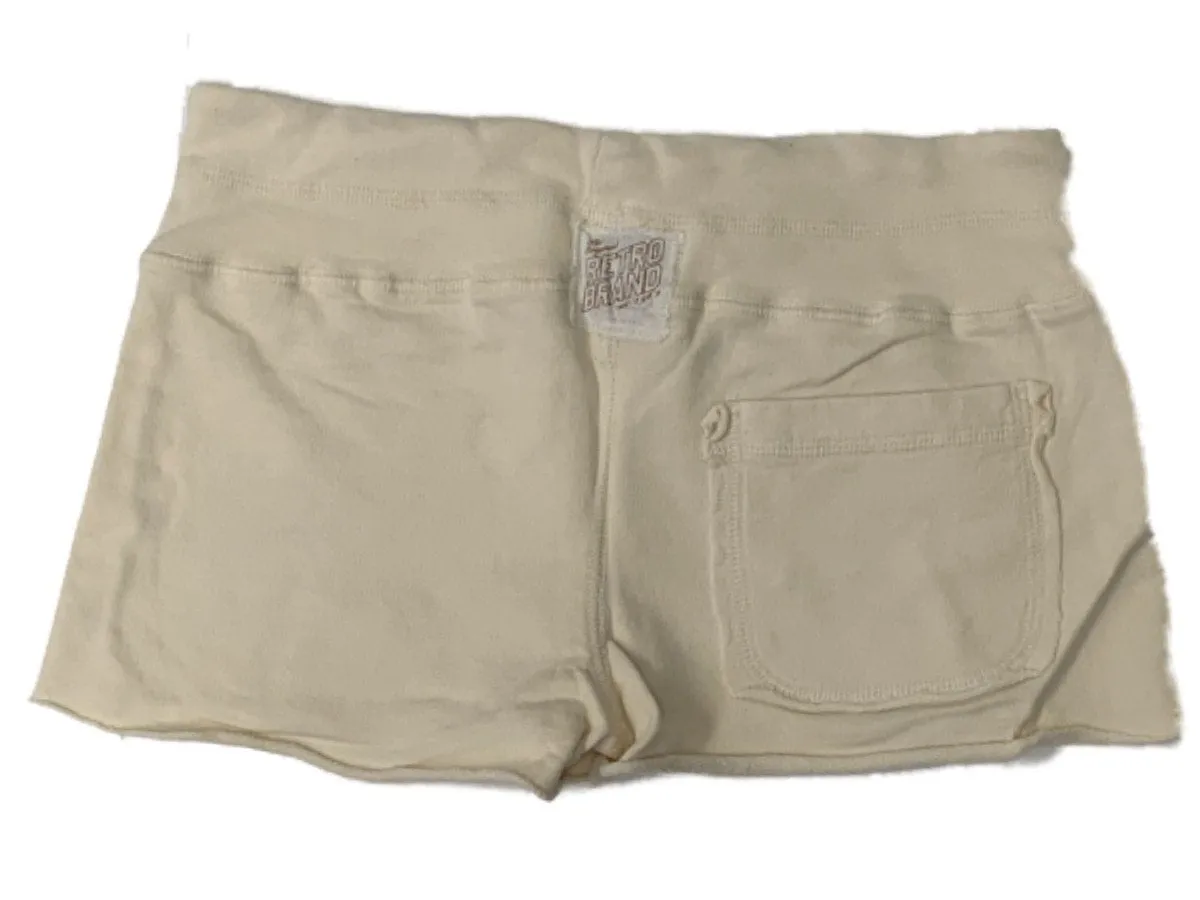 Pittsburgh Penguins Retro Brand WOMEN'S Ivory Drawstring Sweatpant Shorts
