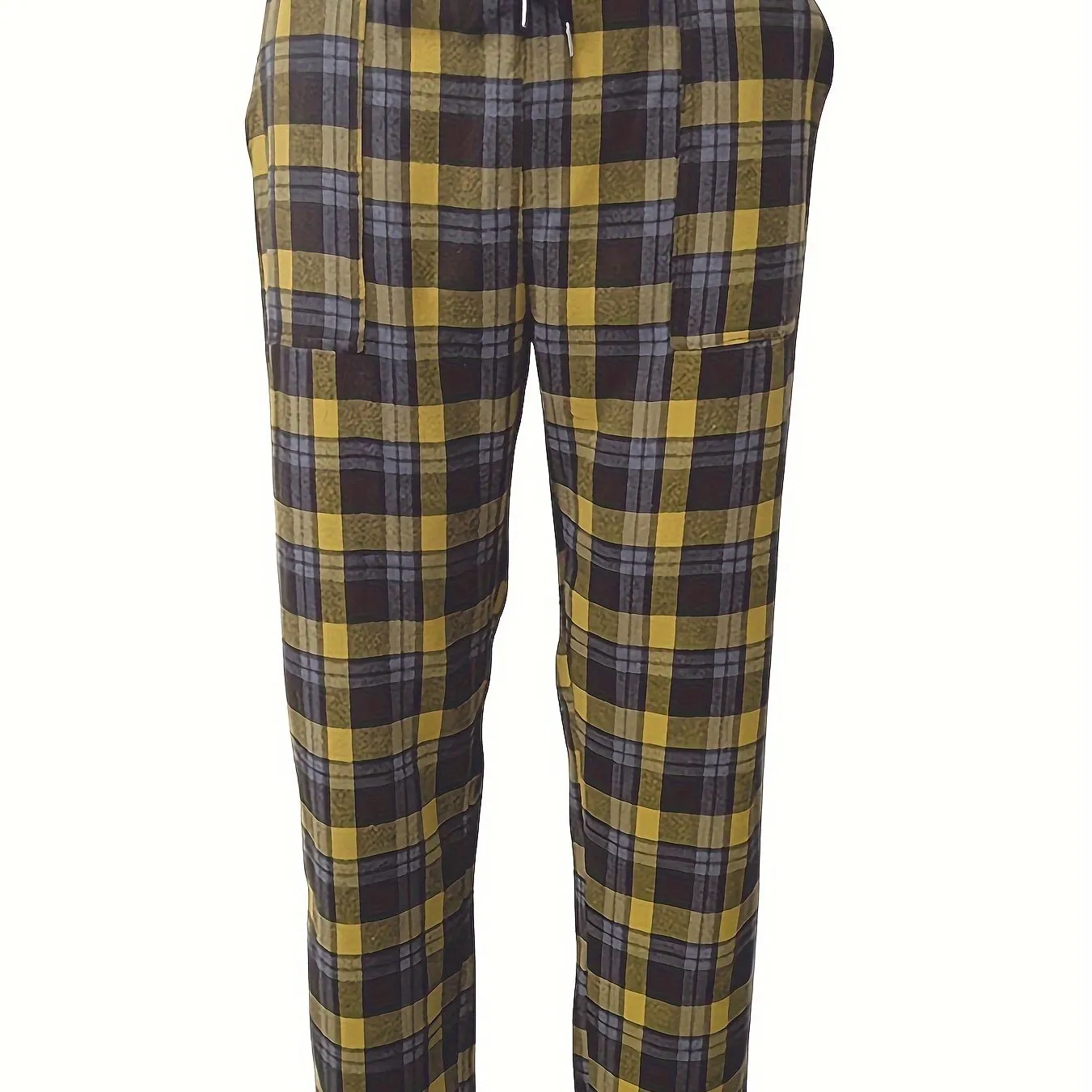 Plaid Bedroom Pajamas Soft and Breathable Mens Sleepwear