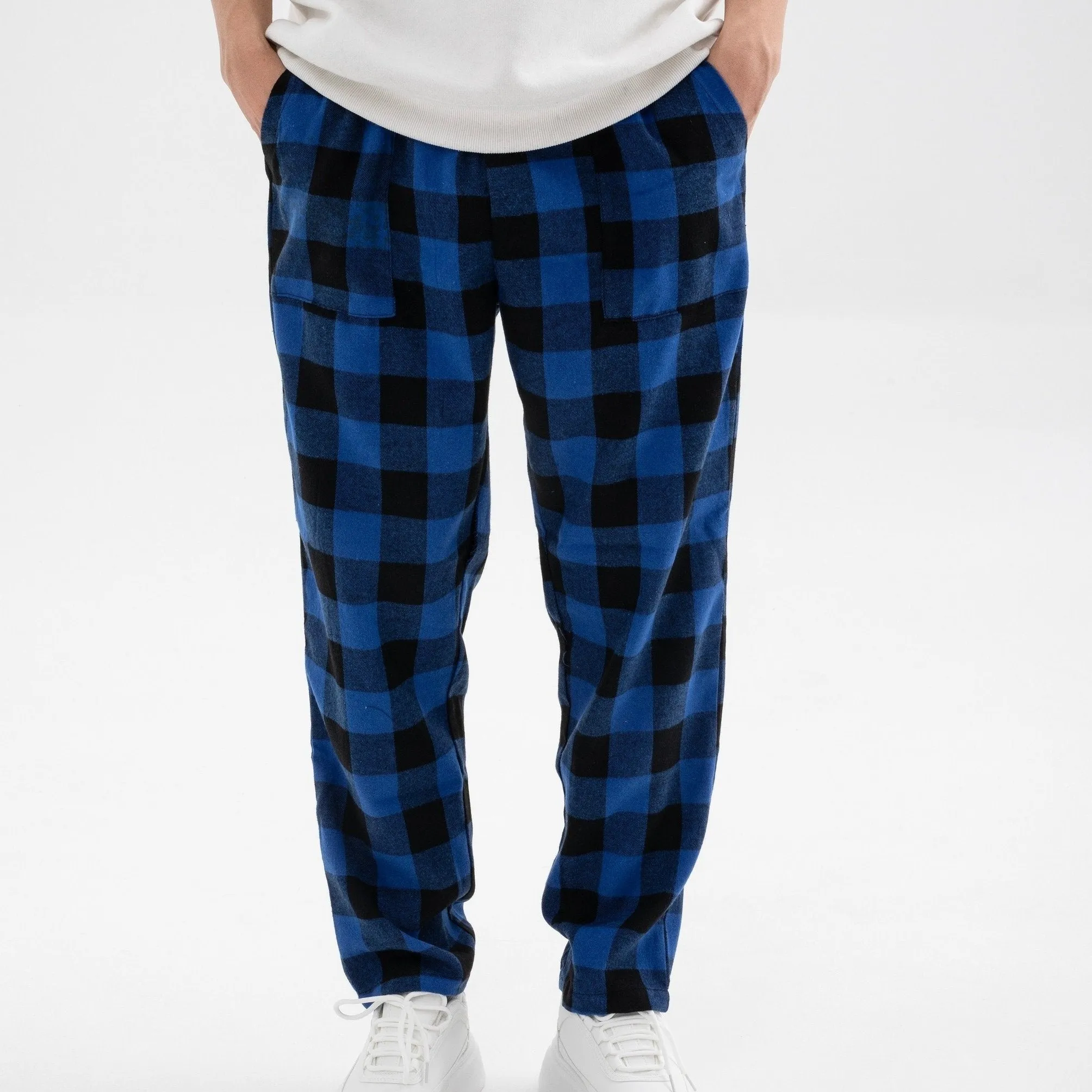 Plaid Bedroom Pajamas Soft and Breathable Mens Sleepwear