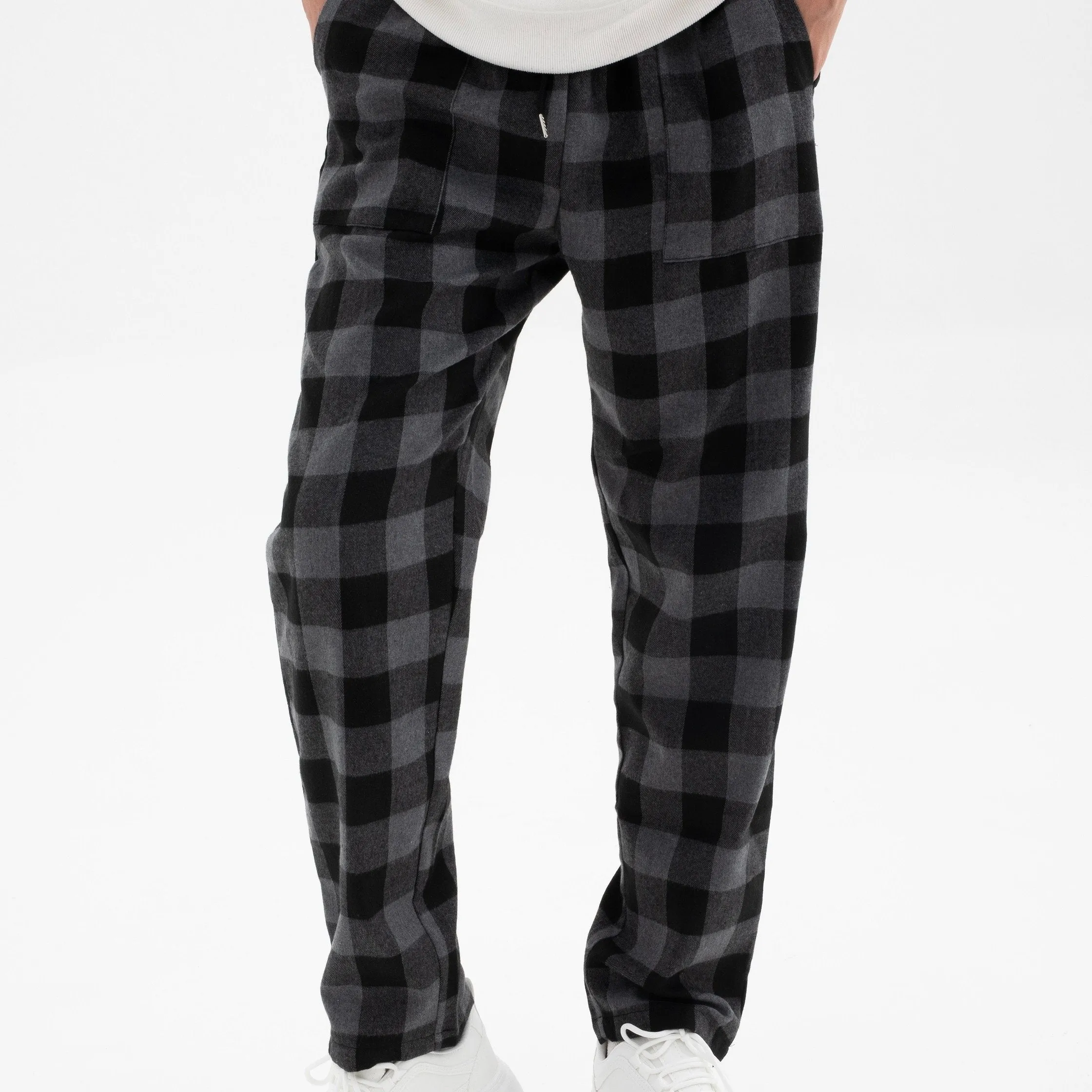Plaid Bedroom Pajamas Soft and Breathable Mens Sleepwear