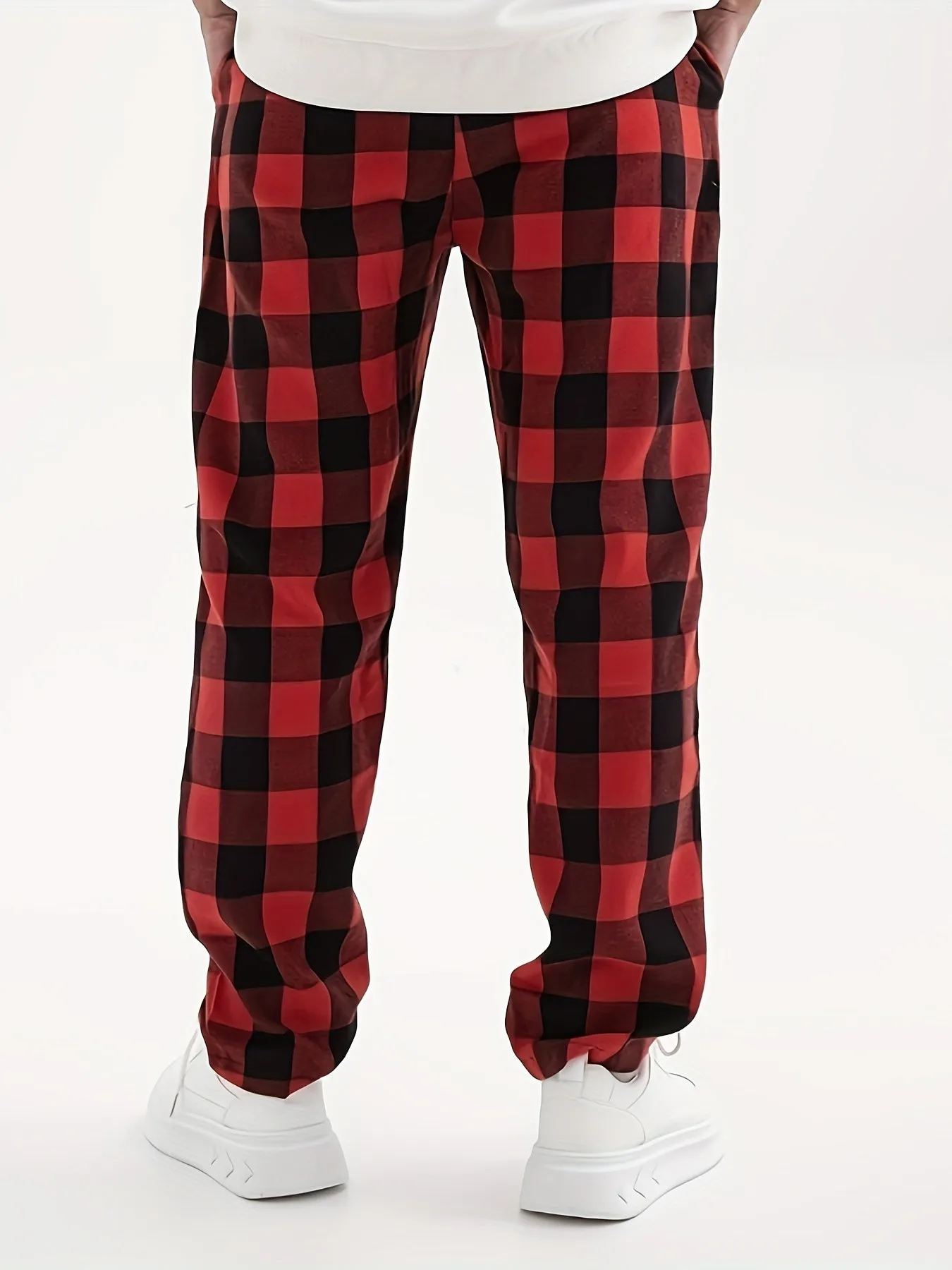 Plaid Bedroom Pajamas Soft and Breathable Mens Sleepwear