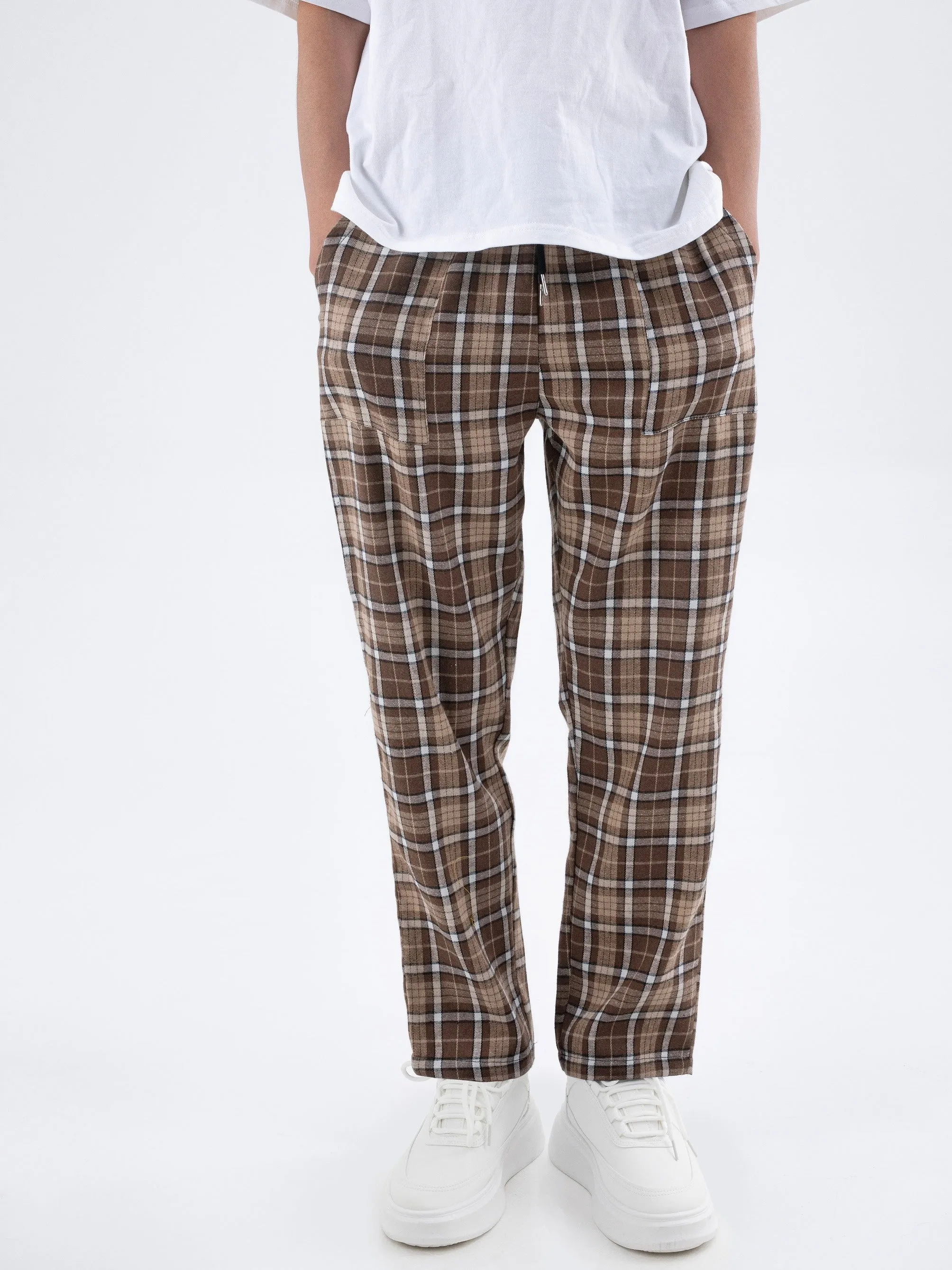 Plaid Bedroom Pajamas Soft and Breathable Mens Sleepwear