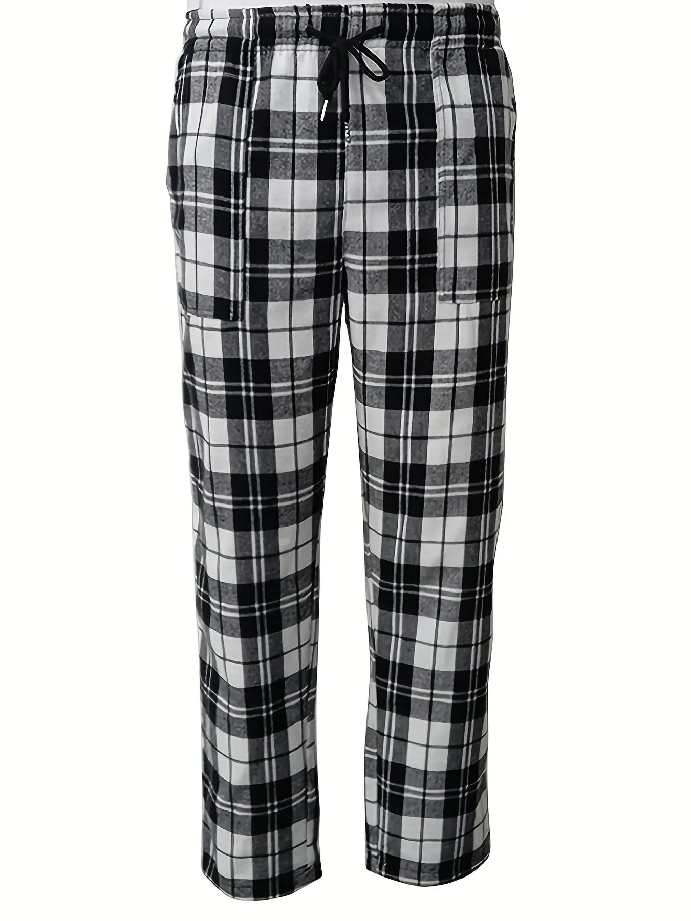 Plaid Bedroom Pajamas Soft and Breathable Mens Sleepwear