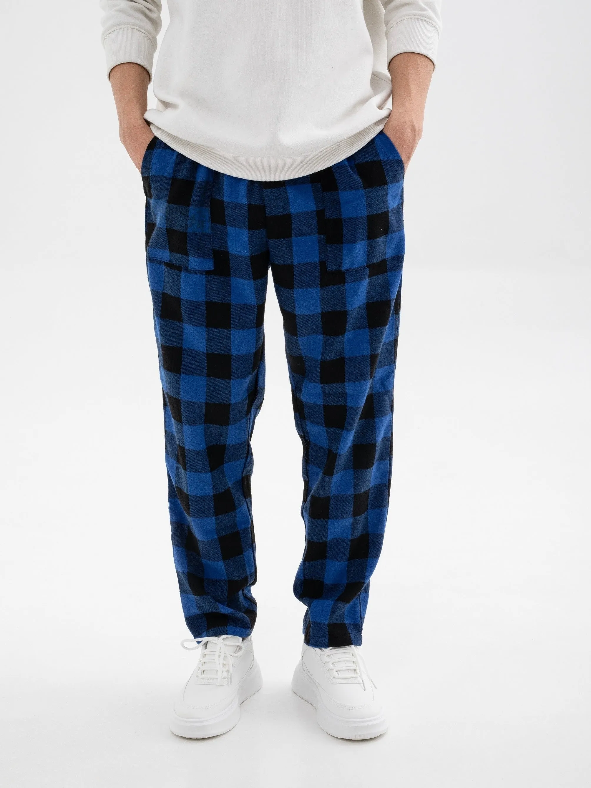 Plaid Bedroom Pajamas Soft and Breathable Mens Sleepwear