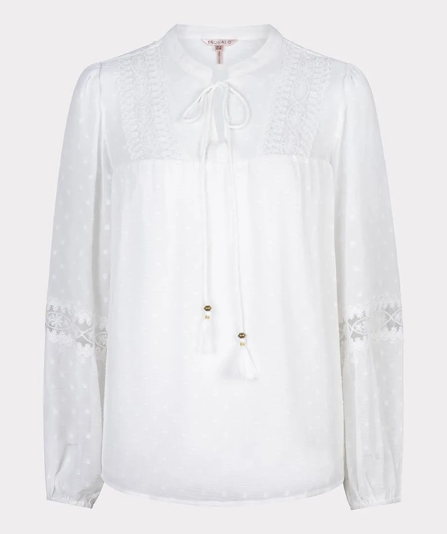 Plumetis Lace Blouse