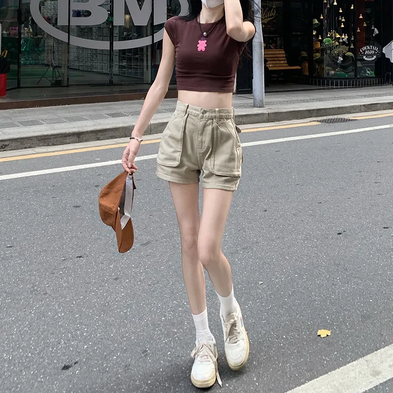 Pocket Summer High Waist Shorts