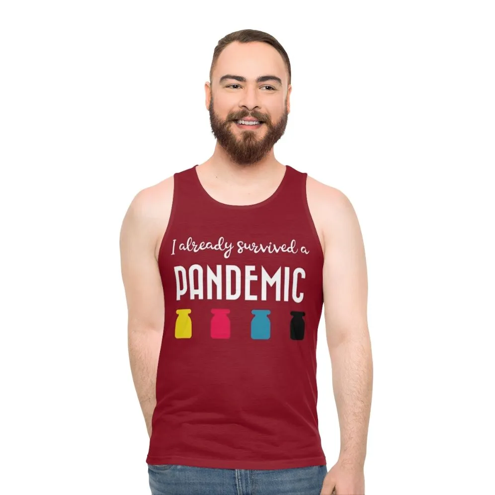 "Pandemic Survivor" Unisex Tank Top - Funny Gaming Apparel