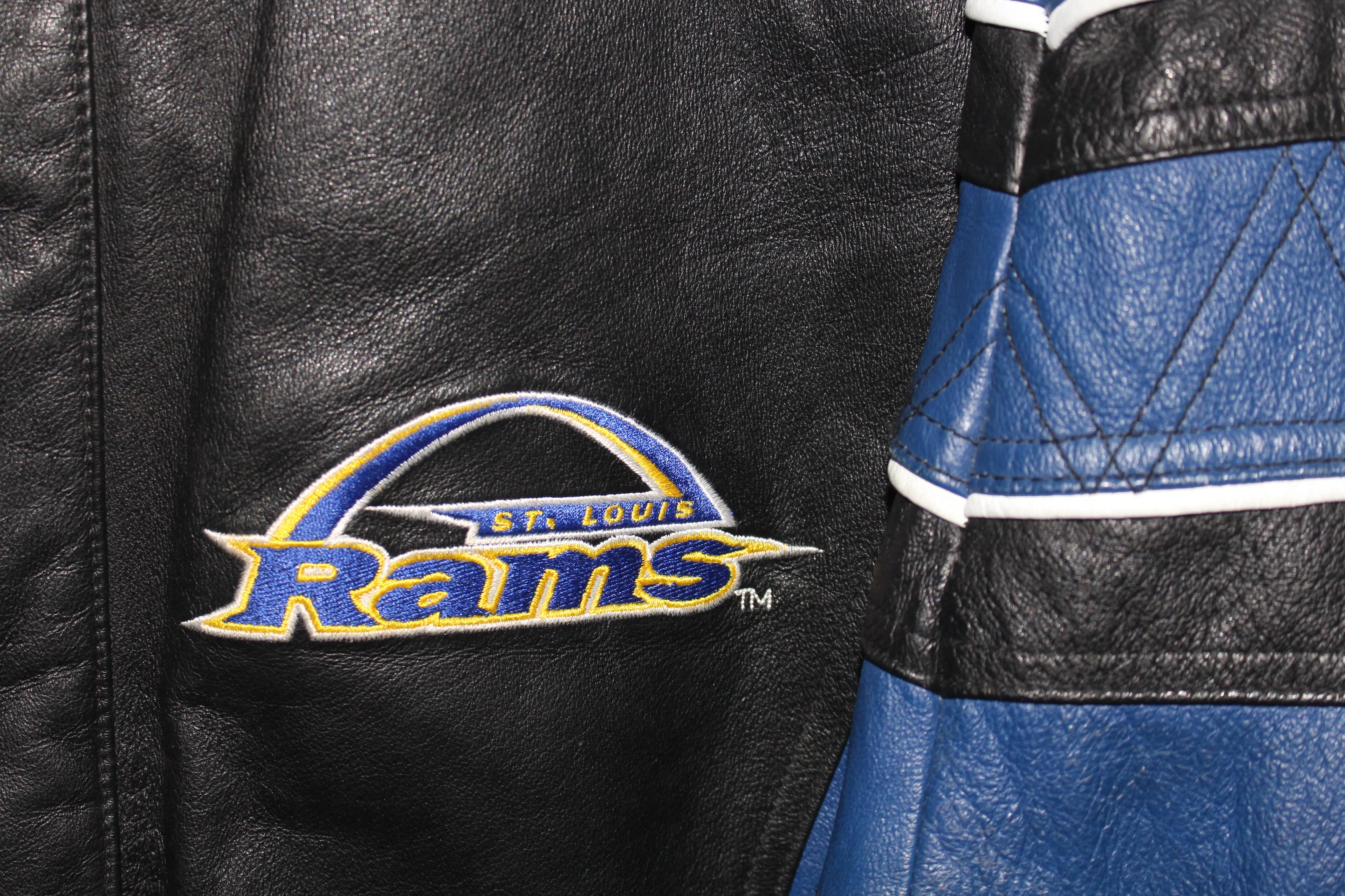 Rare St Louis Rams Pro Line Starter Leather Jacket (L)