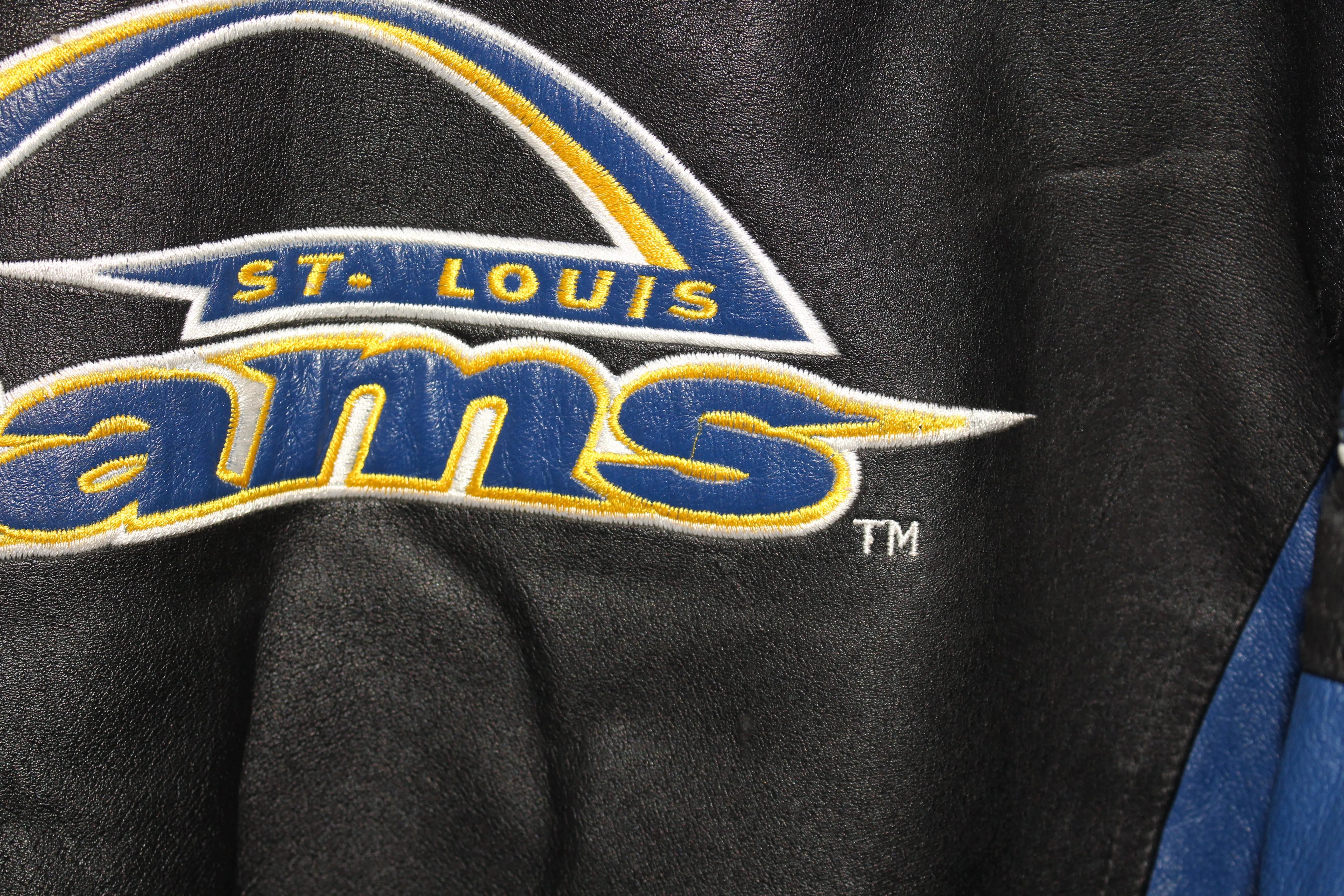 Rare St Louis Rams Pro Line Starter Leather Jacket (L)