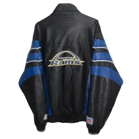 Rare St Louis Rams Pro Line Starter Leather Jacket (L)