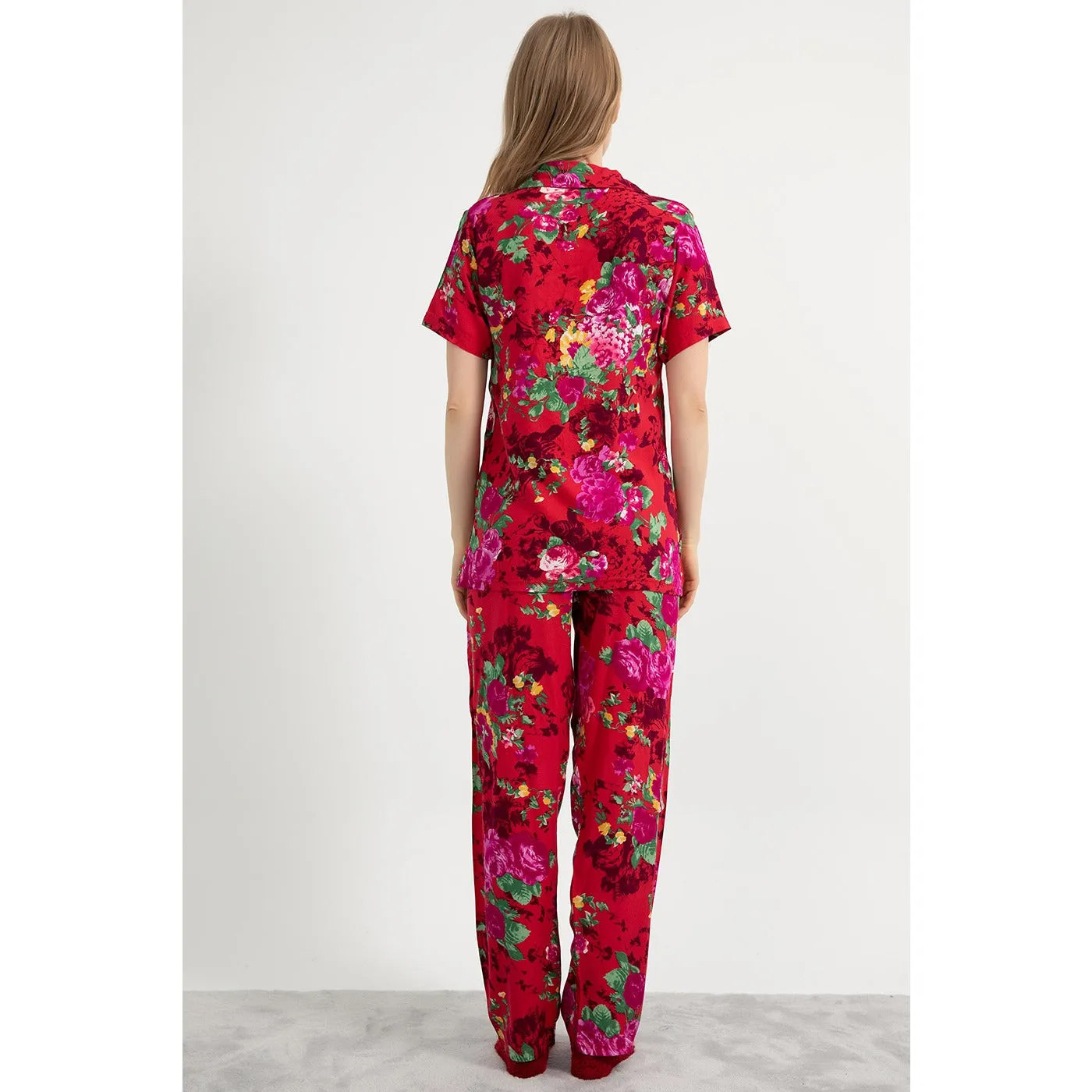 Red Floral PJ Set