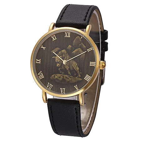 Relojes Hombre 2017 Antique Horse Watch Business Wristwatch Waterproof Horloges Mannen Quartz-Watch Brand Luxury Glod Watch Men