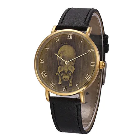 Relojes Hombre 2017 Antique Horse Watch Business Wristwatch Waterproof Horloges Mannen Quartz-Watch Brand Luxury Glod Watch Men