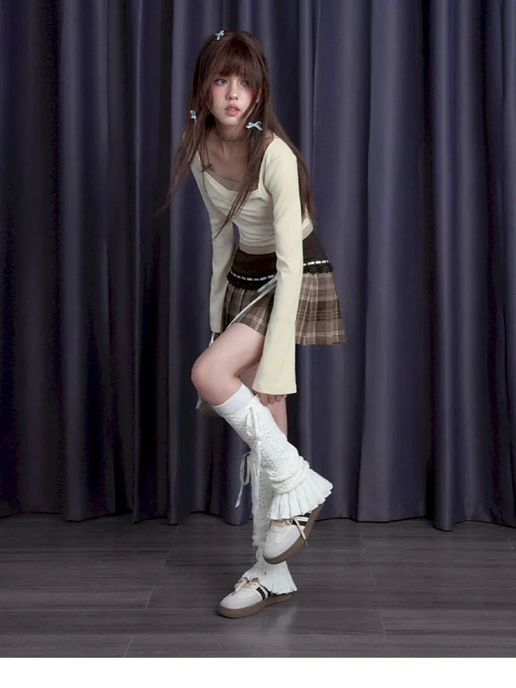Slim long-sleeved blouse T-shirt【s0000010110】