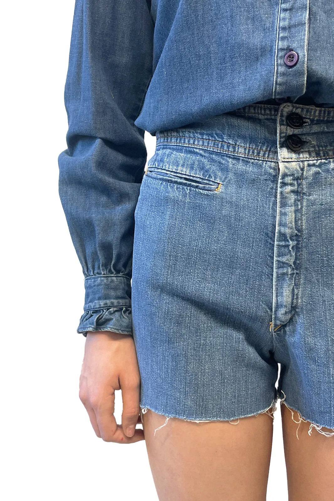 Souvenirs San Francisco High Rise Denim Cutoff Shorts