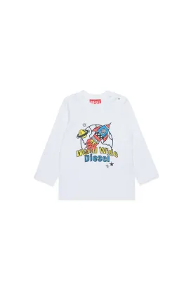 Space Mission Long-sleeved T-shirt (White) - K00577-KYAYS-K100