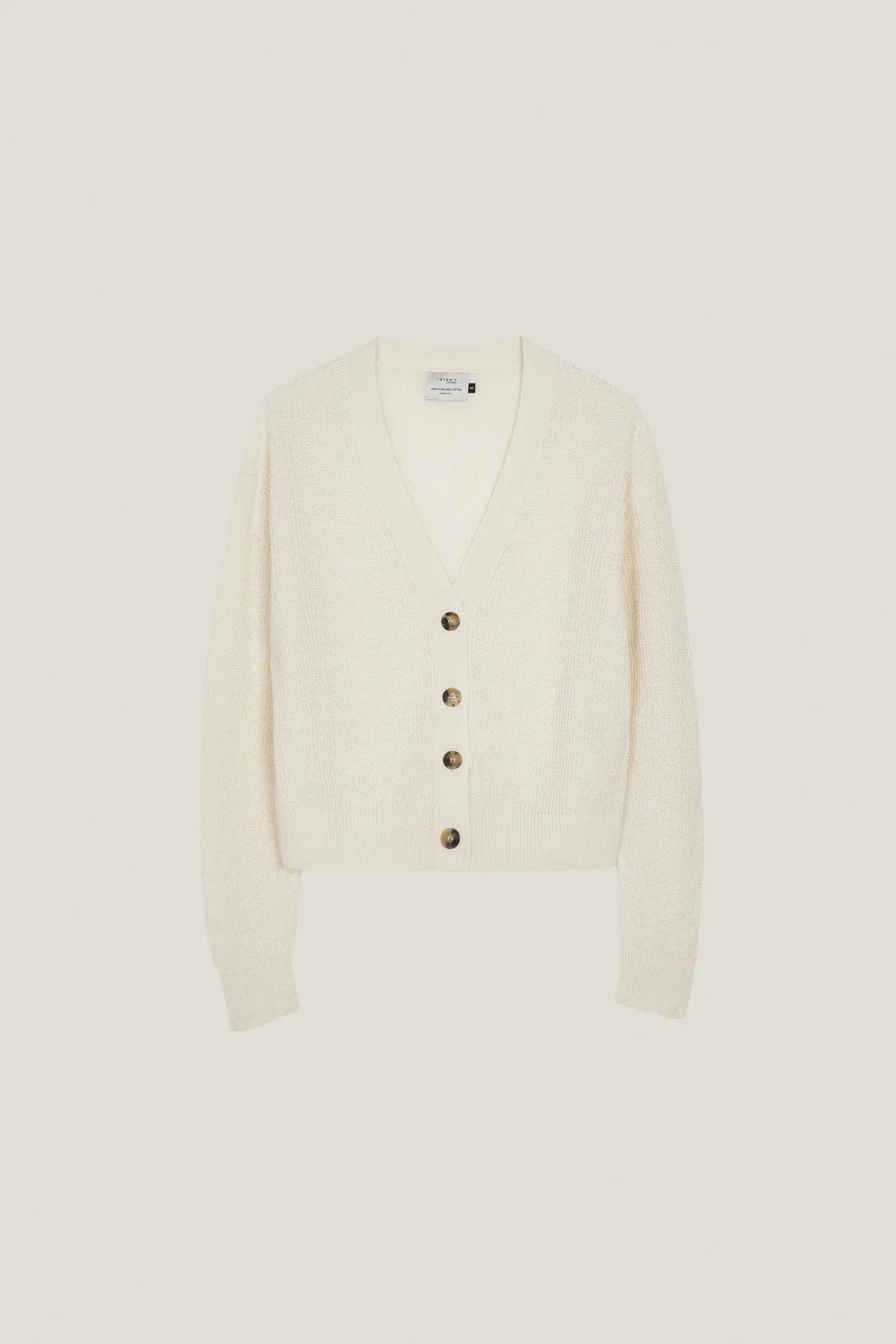 The Linen Cotton Cropped Cardigan
